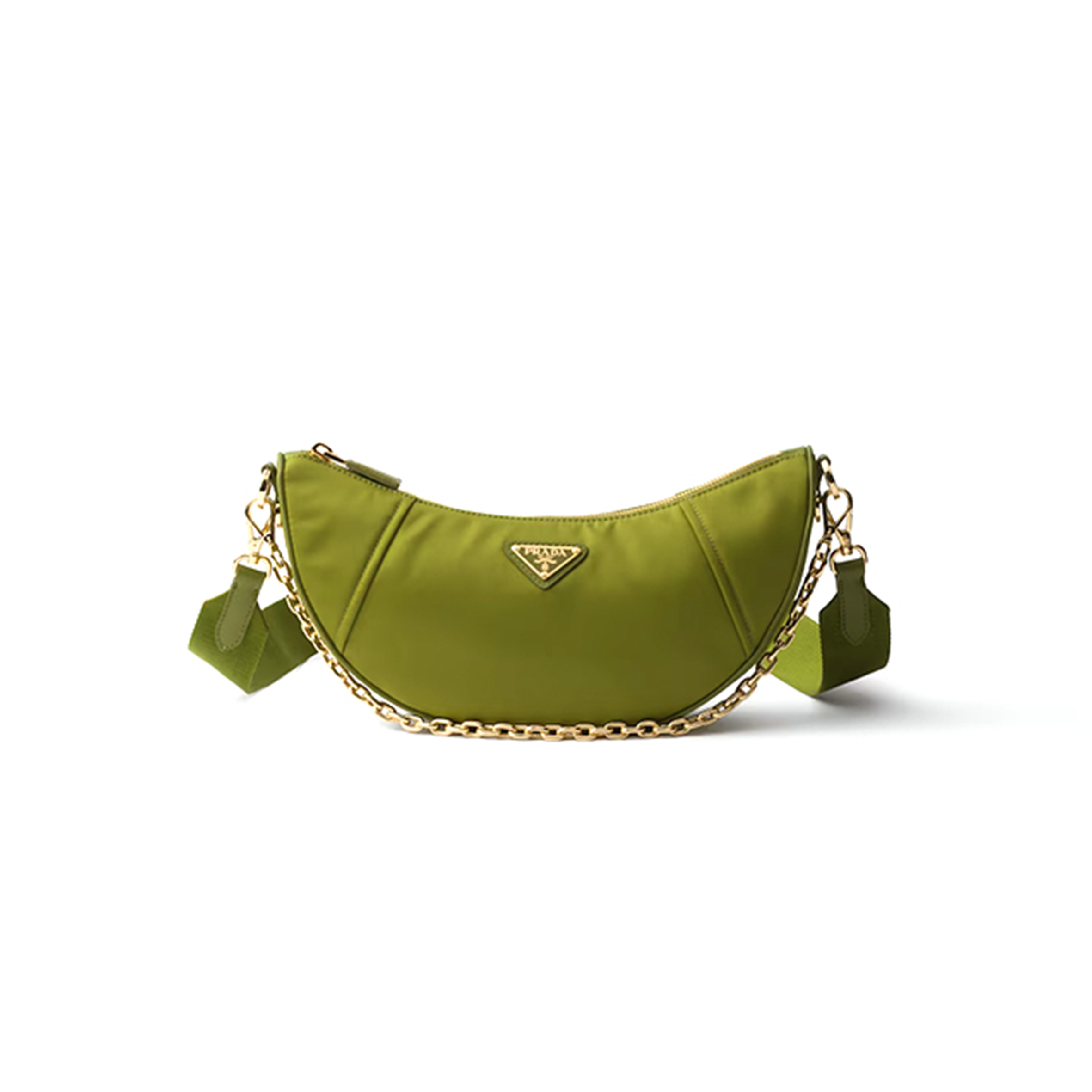 PRADA DEMI-LUNE RE-NYLON SHOULDER BAG 1BH222 (30*13.5*6cm) PRADA DEMI-LUNE RE-NYLON SHOULDER BAG 1BH222 (30*13.5*6cm)